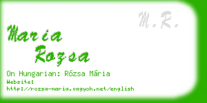 maria rozsa business card